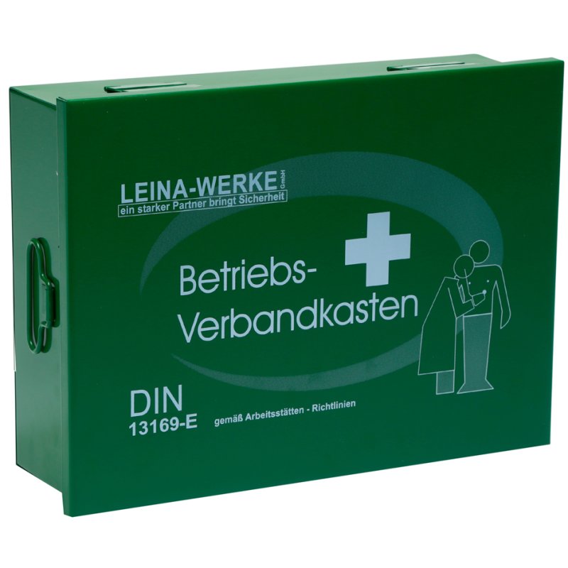 LEINA-WERKE bedrijfsverbandtrommel DIN 13169, groen, 350×105×105 mm